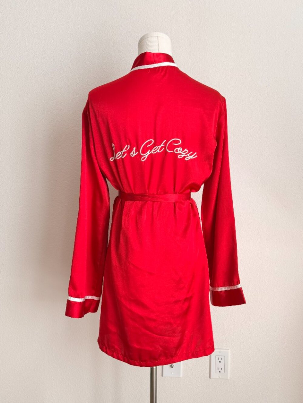 Forever21 Satin Red Robe - Picture 2 of 3